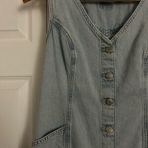 Levi's Women's Light Blue Denim Button Dress